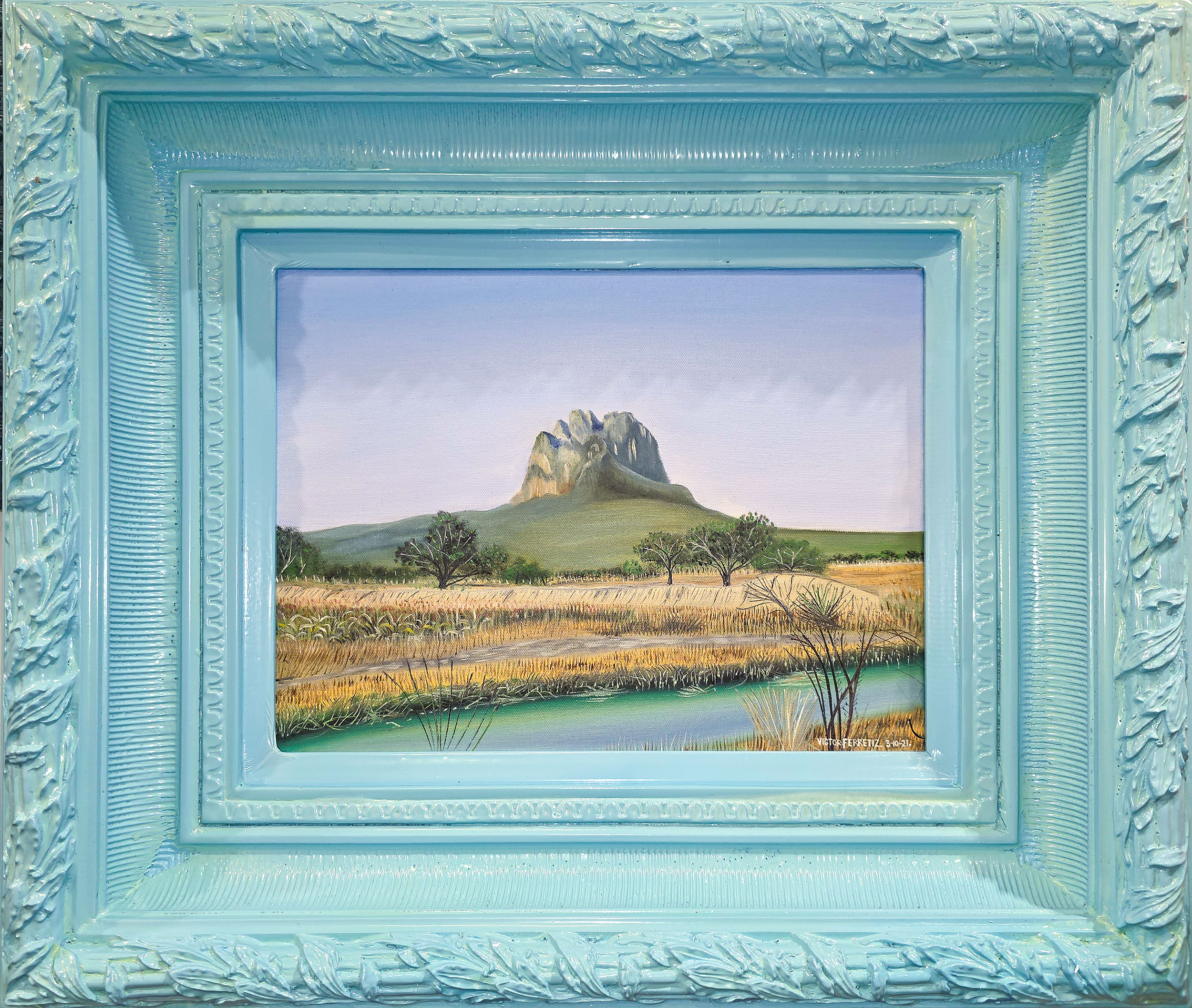 Cerro de Bernal Oil on canvas 12" x 16 (framed) $1,000