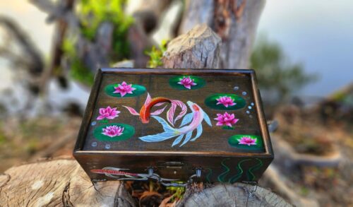 Koi Fish - Trinket Box (Jewelry Box)