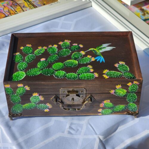 Cacti Trinket/Jewelry Wooden Box