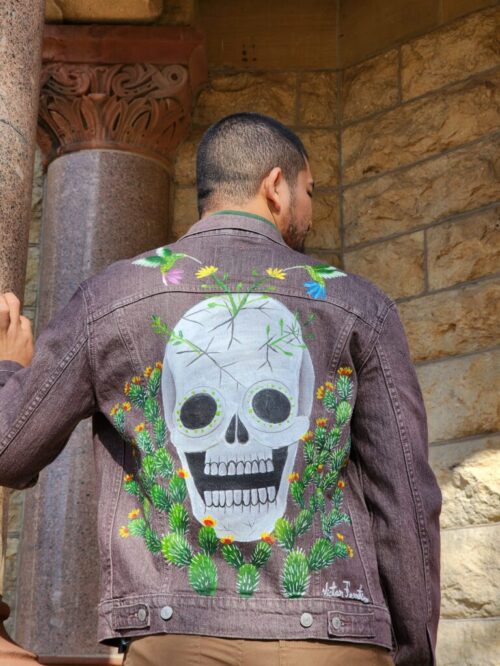 Skull & Hummingbirds in Cacti | Brand New Levi's Denim Jacket