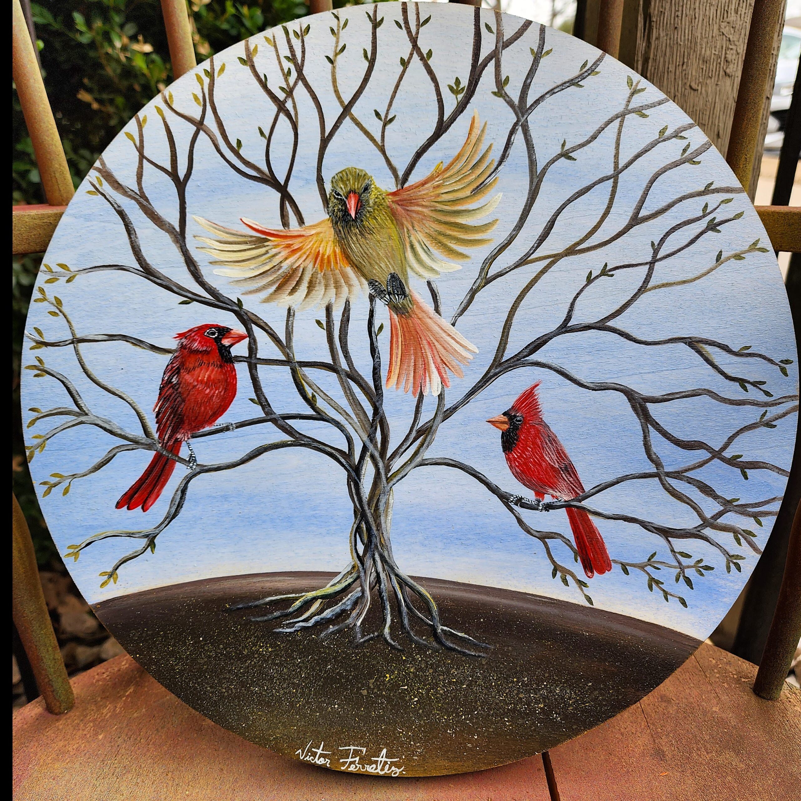 It's said that cardinals appear when angels are near and that the cardinal represents loved ones who have passed away. They are seen as messengers from Heaven who deliver words of love and comfort during difficult times. If you see a bright red cardinal, it means that you are being blessed with good luck and fortune.
