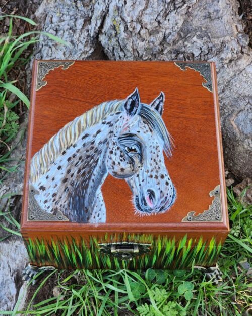 Horse (Caballo Pinto) | Wooden Jewelry Box