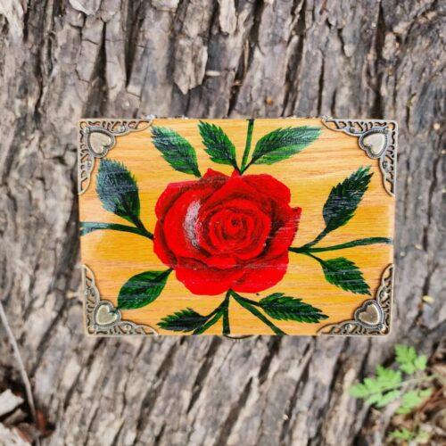 Red Roses | Wooden Jewelry Box