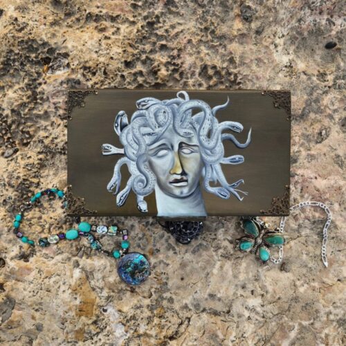 Medusa | Trinket/Jewelry Antique Wooden Box