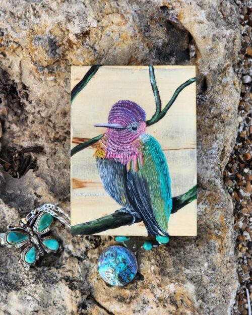 Anna's Hummingbird | Wooden Jewelry Box