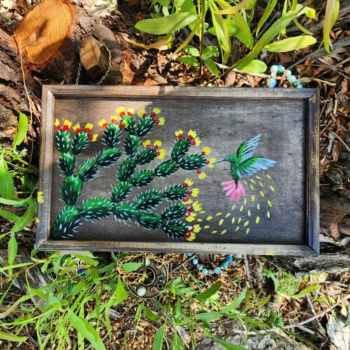 Cactus & Hummingbird Jewelry Box