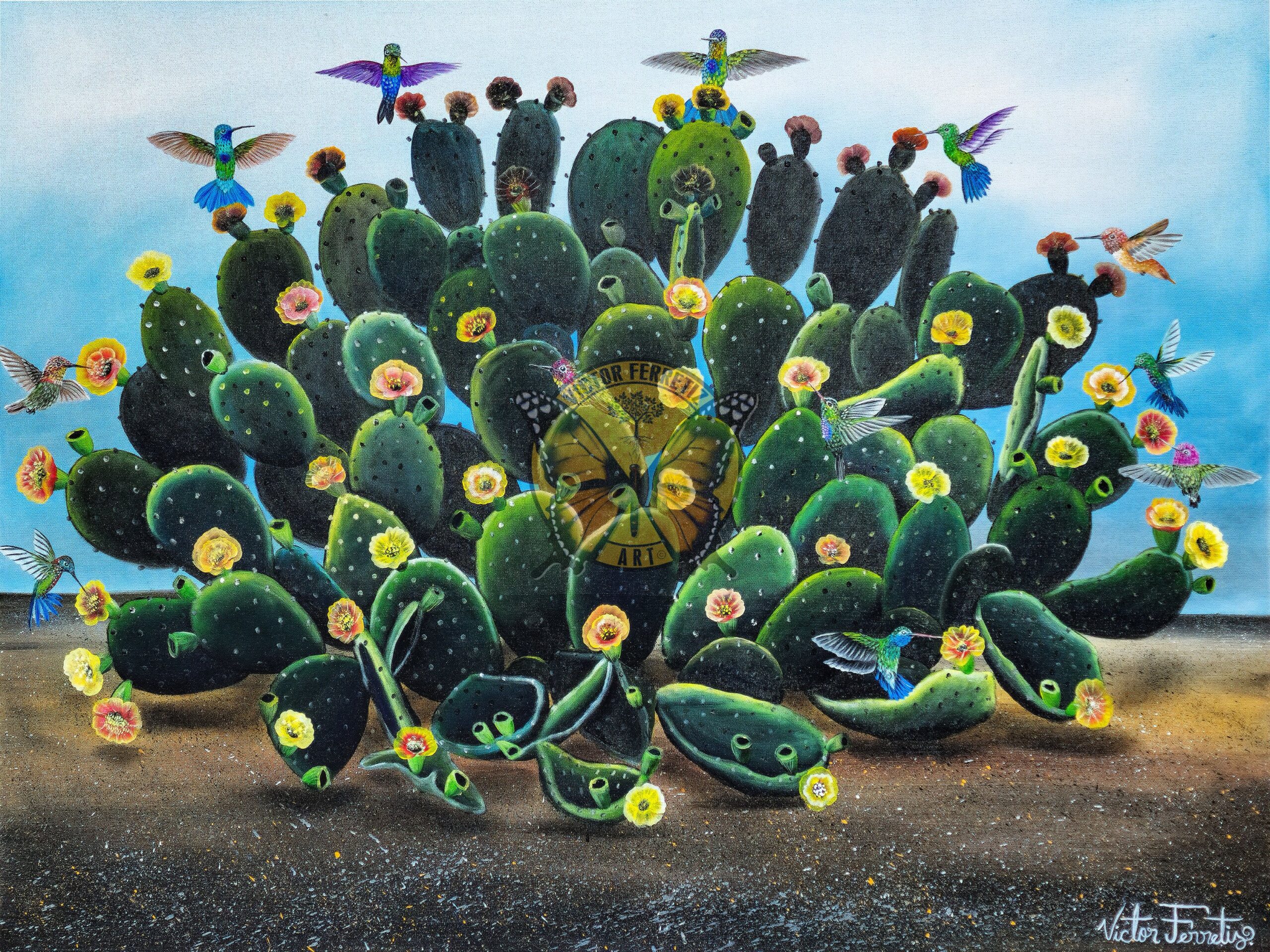 Succulent Visit Acrylic on canvas 36″ x 48″