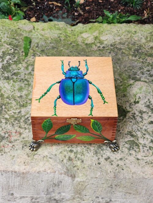 Jewel Scarab Beetle Trinket Box