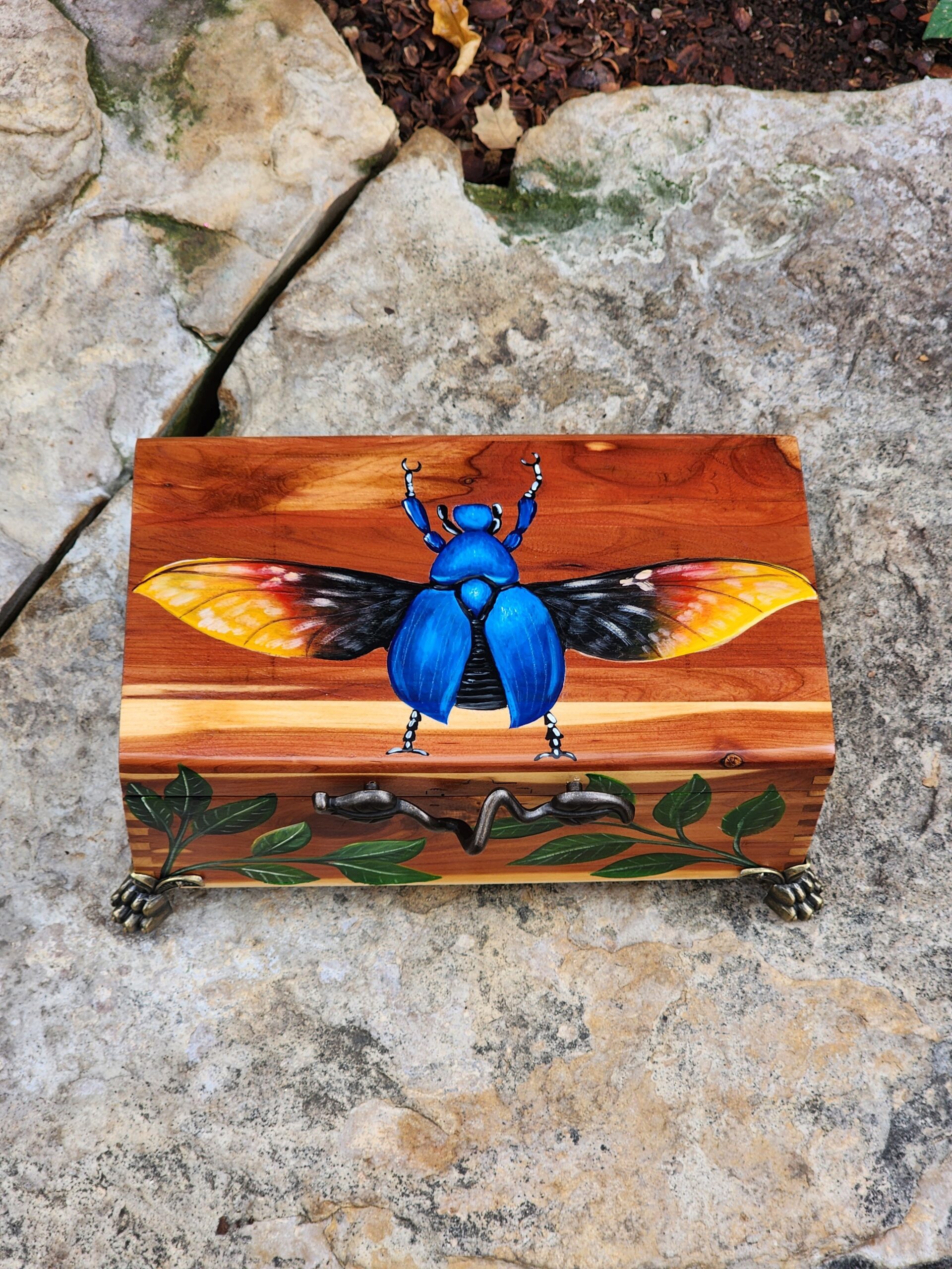 Antique Wooden Keepsake Box.