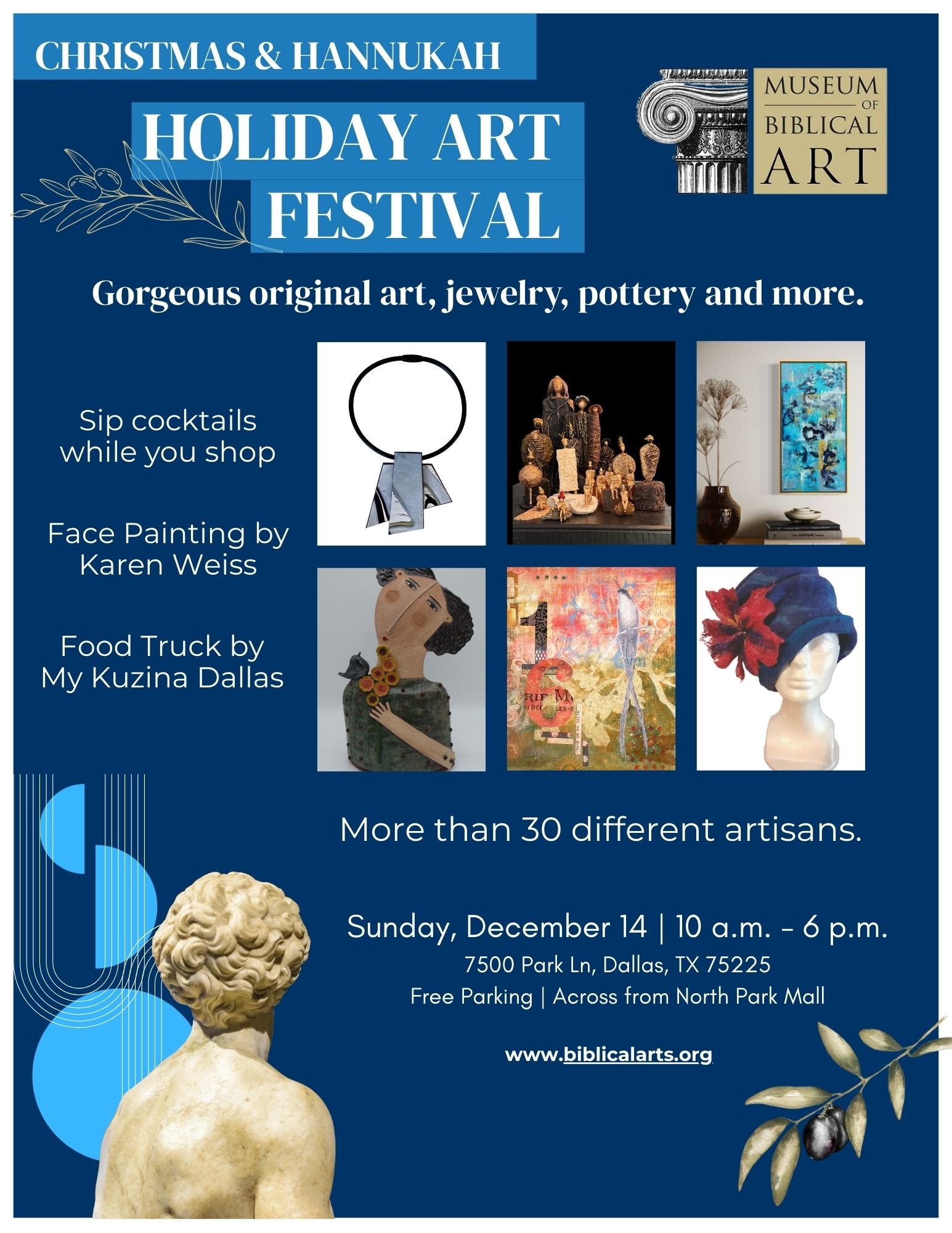 Upcoming Event Come shop great ideas for Christmas gifts. Sunday, December 14, 2025 Museum of Biblical Art